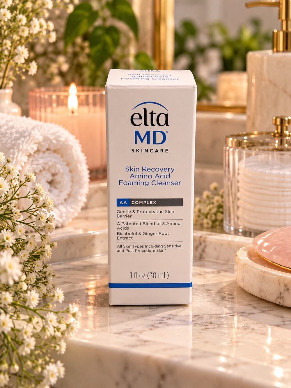 EltaMD Skin Recovery Amino Acid Foaming Cleanser | AA Complex 1fl oz (30mL)